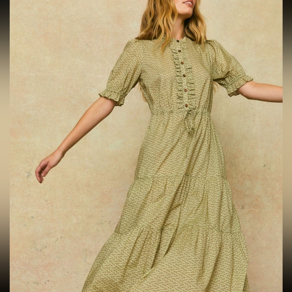 Christy Dawn Elle dress in geo ditzy